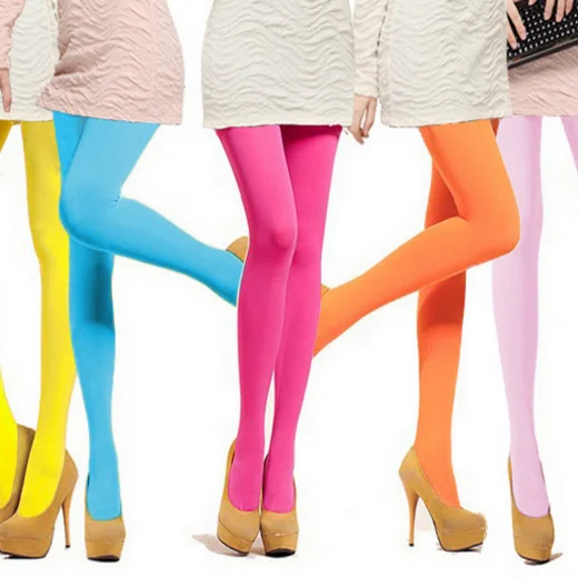 Модные яркие шелковые колготки 120D для женщин