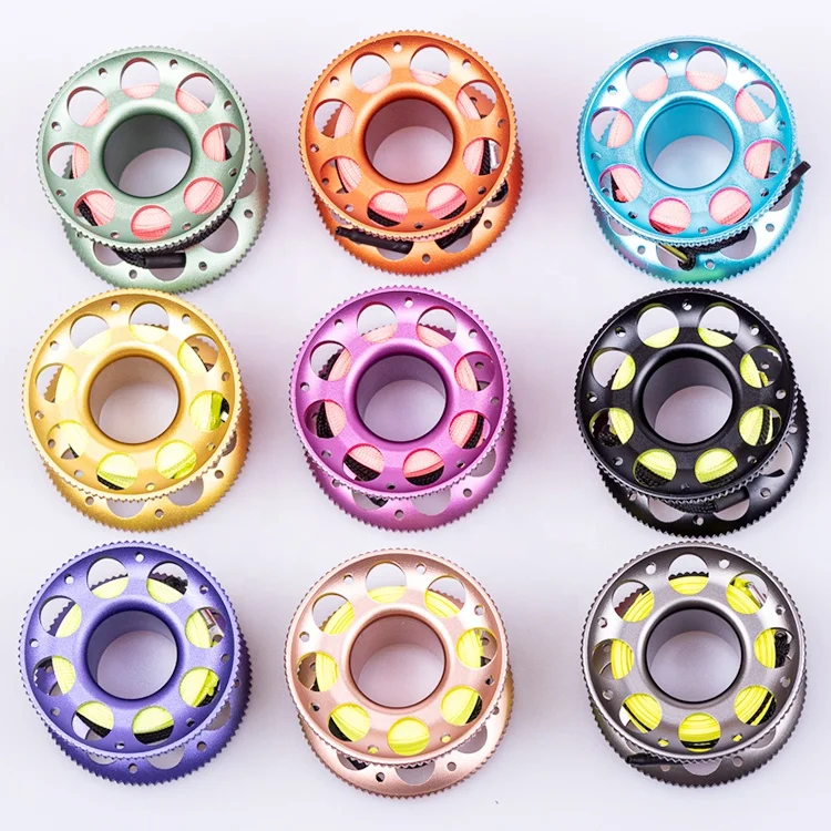 Water Sport Equipment Aluminum Alloy Scuba Diving Spool Reel