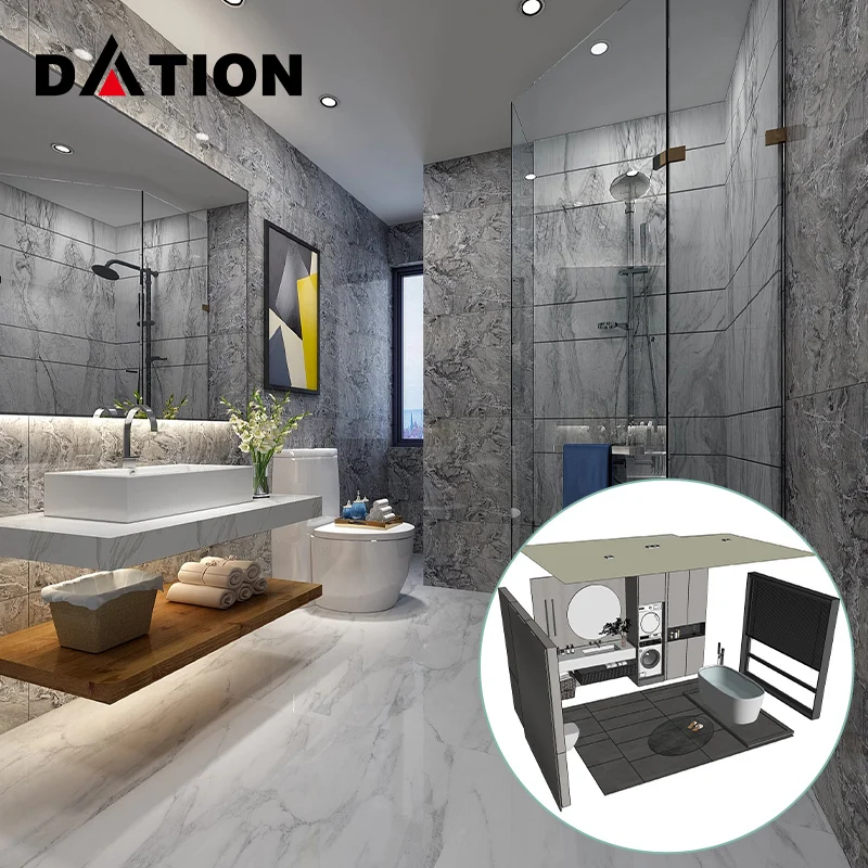 Customized New Prefab Bathroom Quick Installation Modular Bathroom Units Portable Bathroom Unit Shower And Toilet