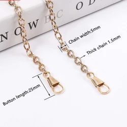 High Quality Metal Brass Handbag Chains for Bags Accessories Purse Shoulder Handbag Chain Strap Curb Black Metal Lady Chains Bag