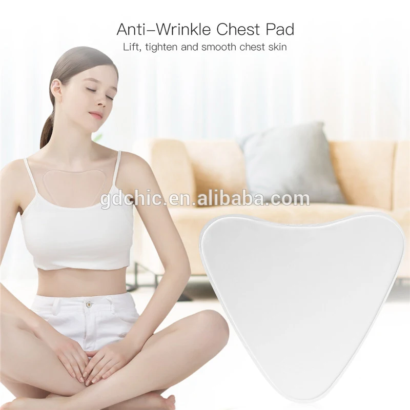
High quality T Triangle Heart Shape Reusable Adhesive silicone Chest Wrinkle Pads Anti Wrinkle Prevent and Eliminate Wrinkles 