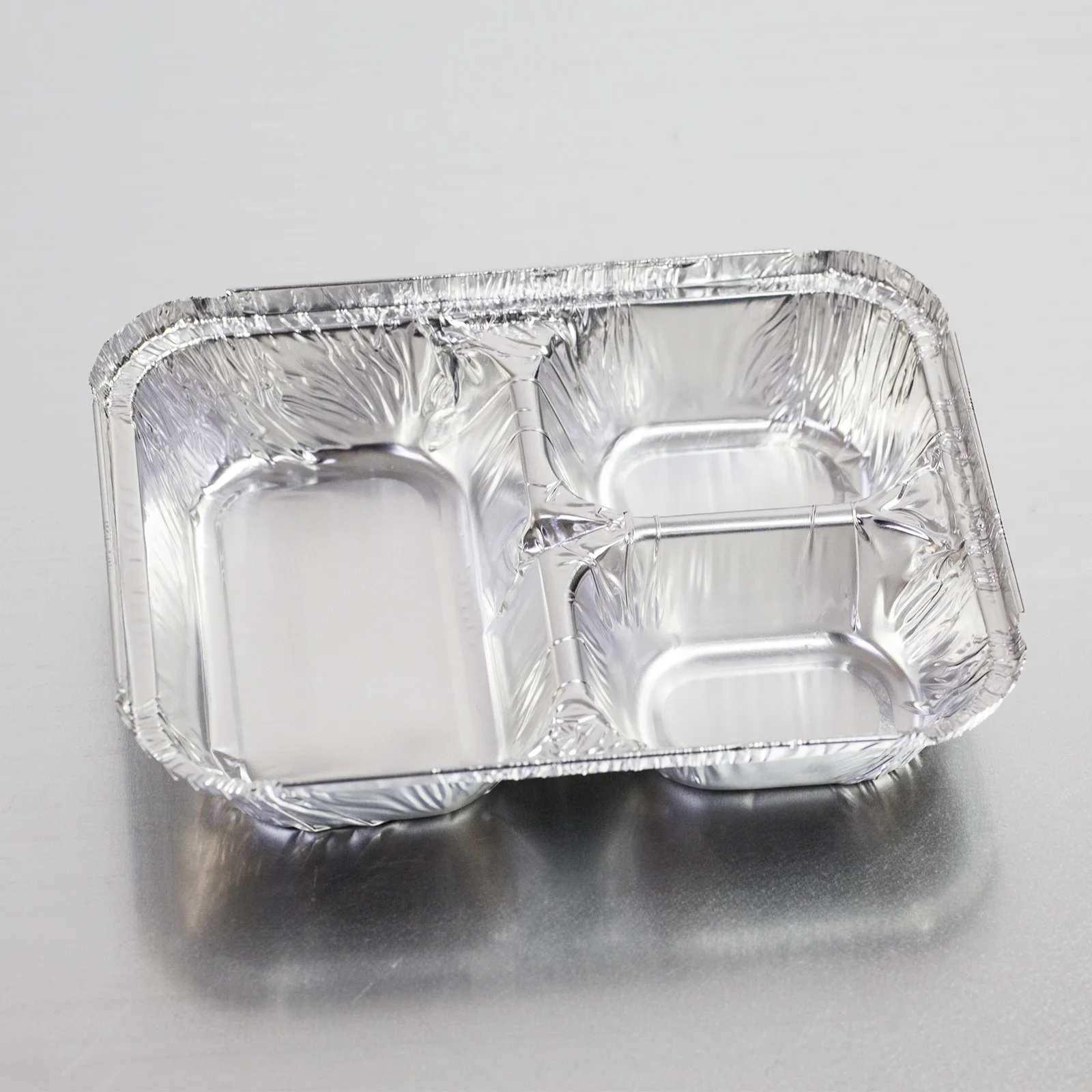 Disposable Aluminium Foil Baking Trays With Lids/2 Compartment Pan