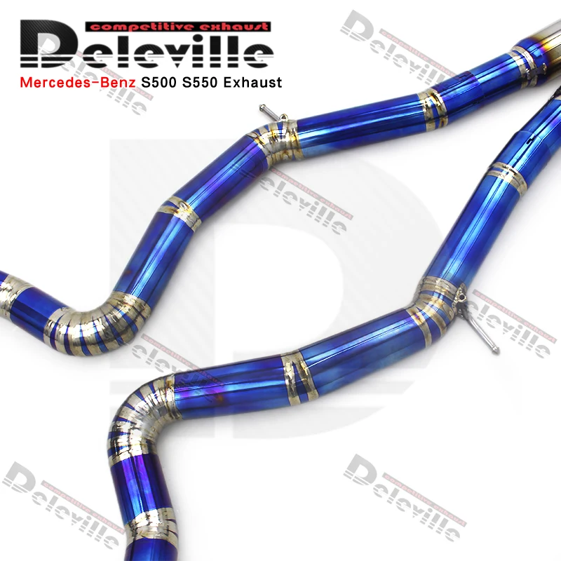 Professional Titanium Exhaust catback For Mercedes-Benz S500 S550 S63 AMG W222 5.5T 2014-2017 Muffler Catback System