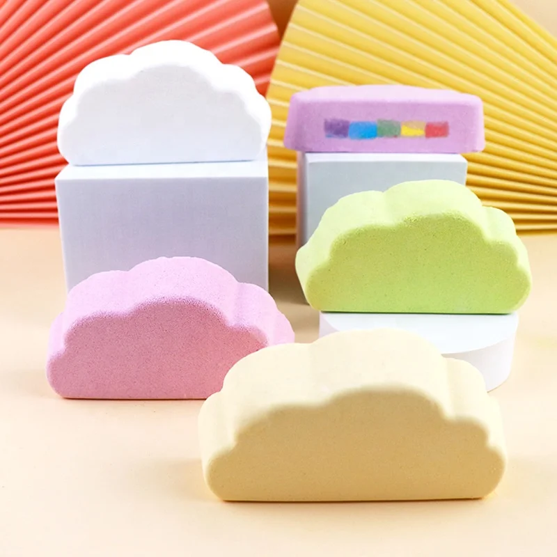 Rainbow Bath Bombs Gift Set, Handmade Cloud Bath Bombs with Colorful Bubble Effect for Kids & Women