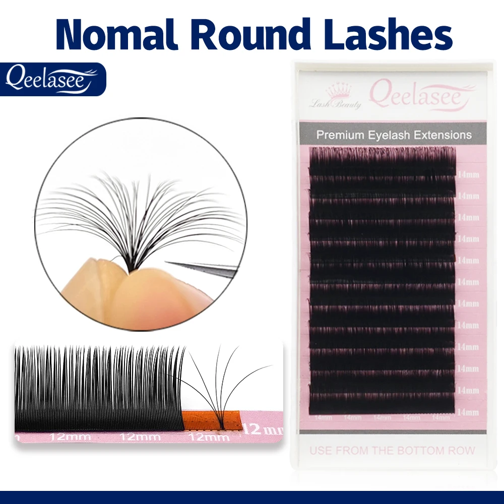 Qeelasee silk Eyelash Extension Mink Individual Eyelashes extension supplies private label eyelash extention vendor wholesale