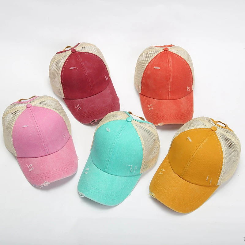 JAKIJAYI Cheetah Print Ponytail Baseball Hats Leopard Messy Buns Pony Caps Dad Trucker Mesh Hat Ponytail Caps Cross Messy Bun Ca