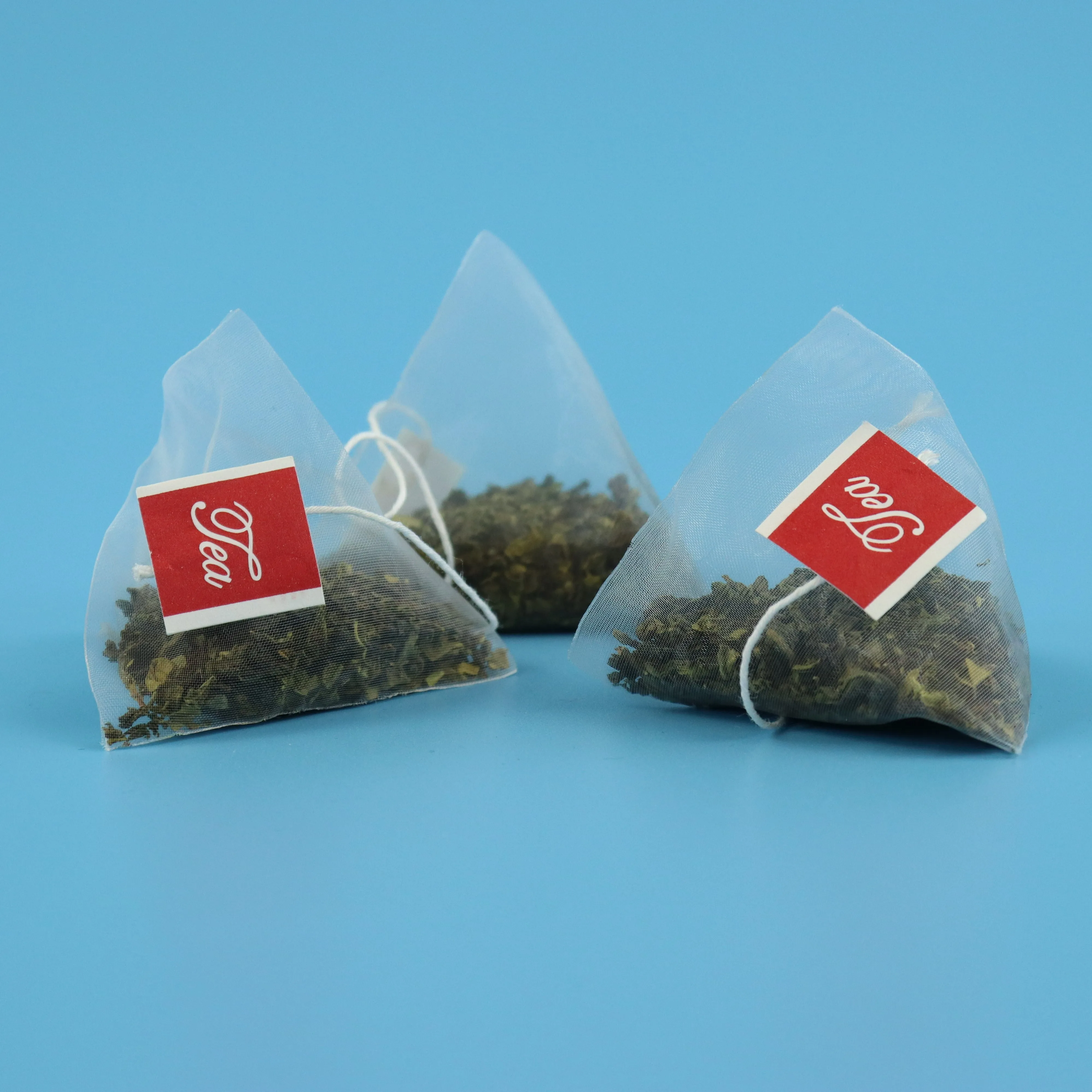 Organic Green/Black Tea Packaging High Quality Nylon Pyramid Bag