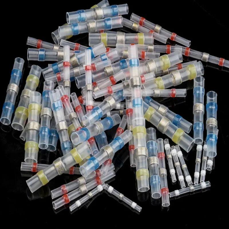 Red Heat Shrink Soldering Sleeve Terminals Insulated Waterproof Butt Connectors Electrical Wire Soldered Terminals