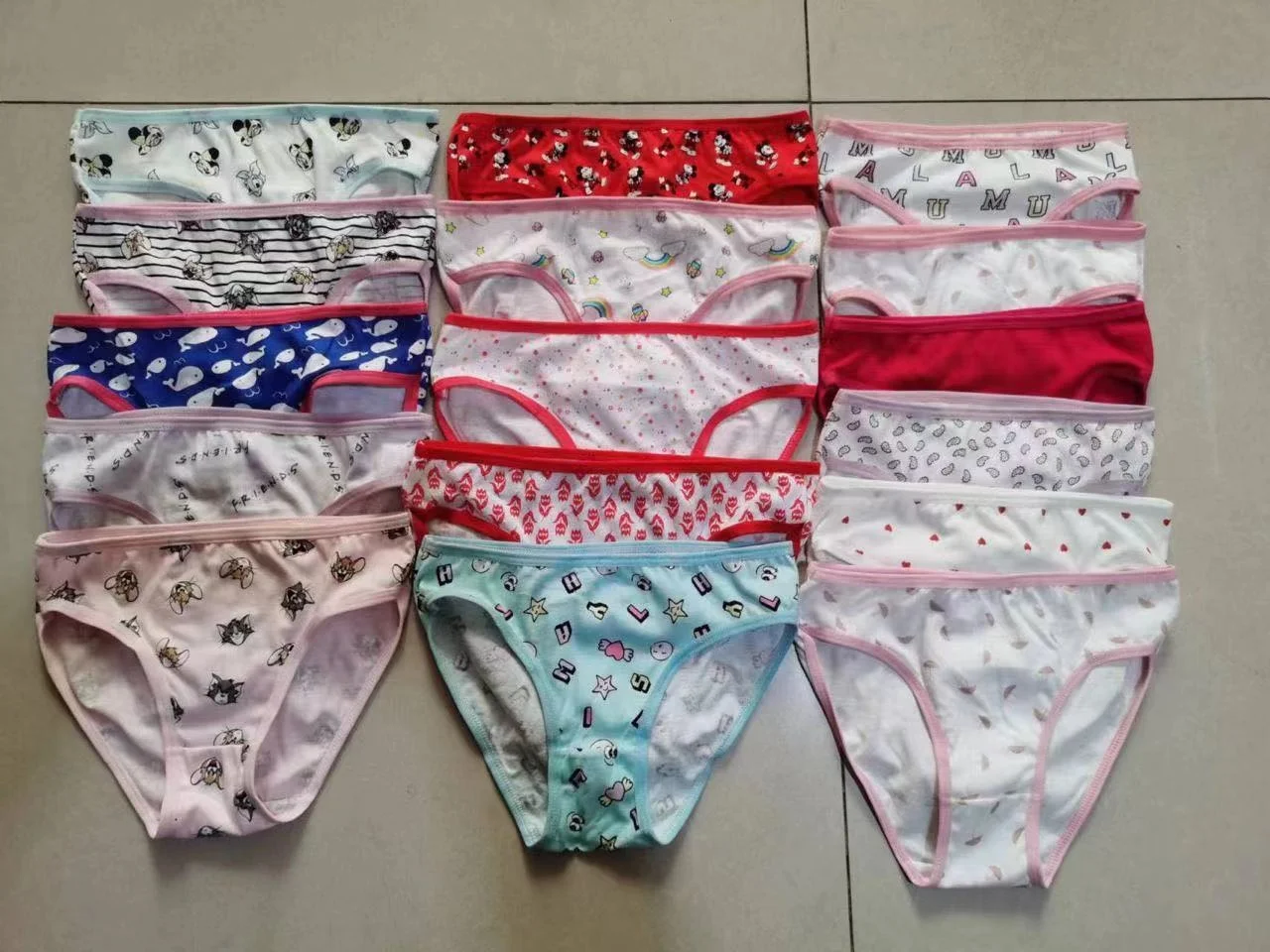 MOQ 600PCS SM004 wholesale High Quality Kids 100 % Cotton Child Underpants Boxer Panties teen school girl children underwear