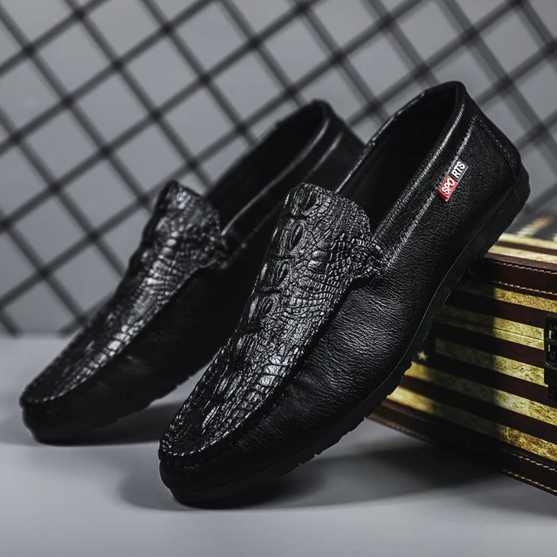 Soft Leather PU Flat Loafers Casual Shoes Moccasins For Men Casual Shoes