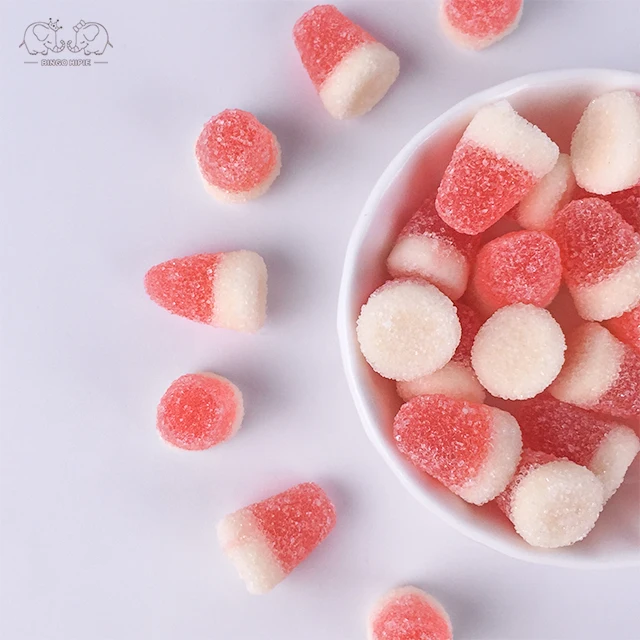 Caramelo gomoso en forma de bala Halal con sabor agridulce de etiqueta privada personalizada a granel