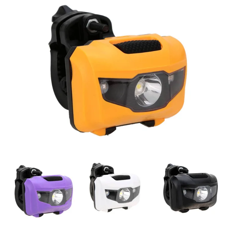 Cheap Plastic 1W And Red LED 360 Degree Rotation Head AAA Battery Operated Bike Front Light Waterproof Led Bicycle Light