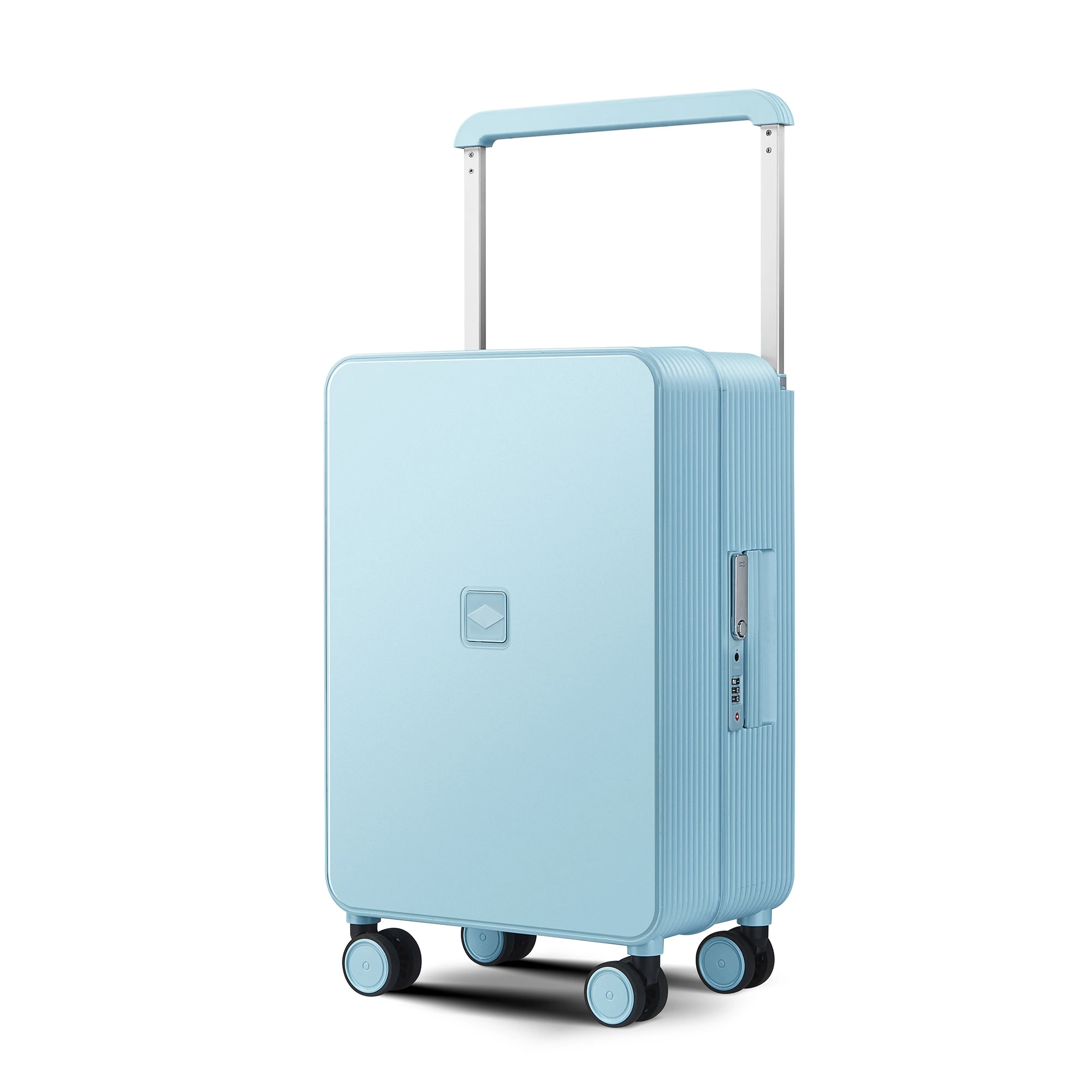 Premium Wide Trolley Luggage Airline Approved Carry on Suitcase 20 inch PP Aluminum Frame Baggage with TSA Lock