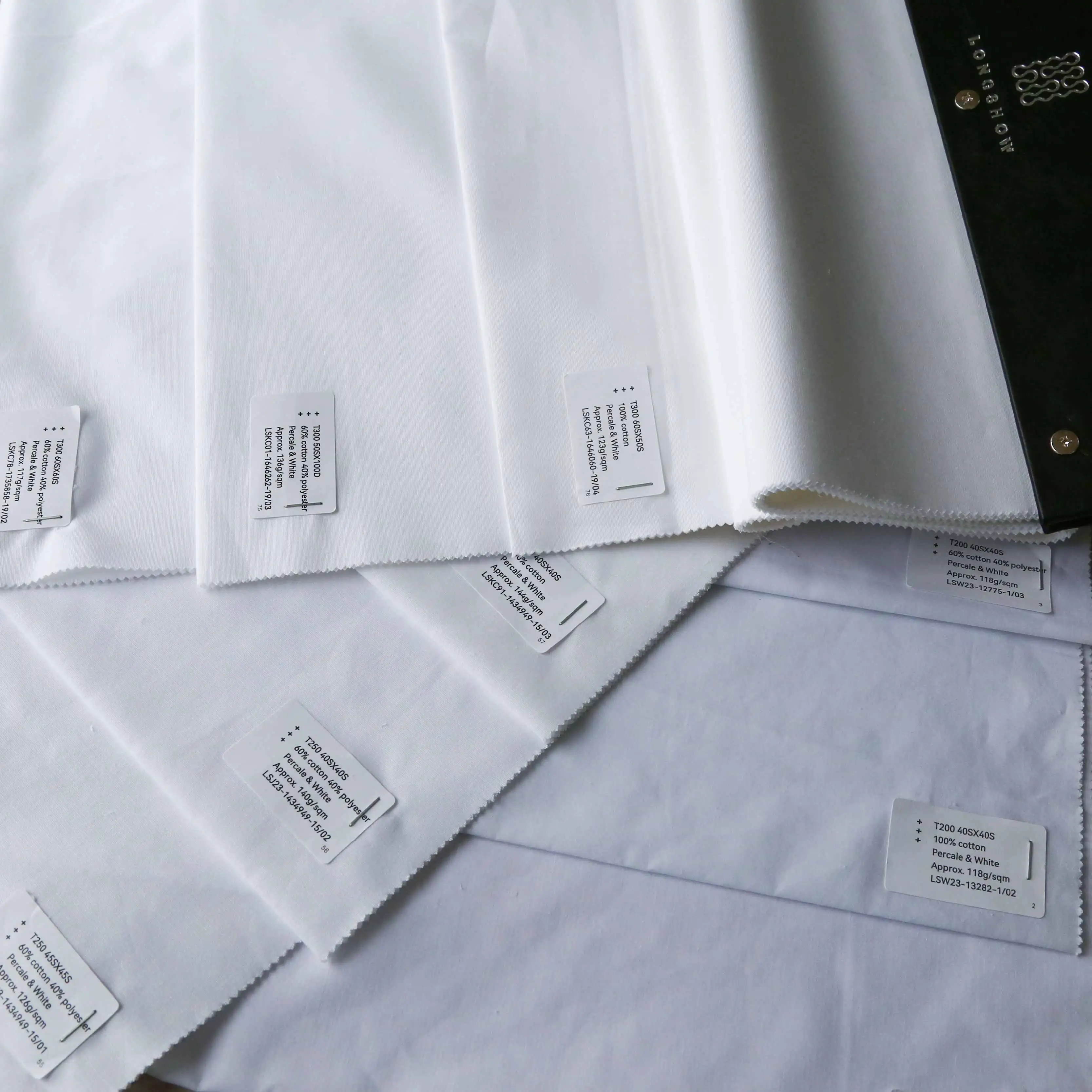 Wholesale 250tc hotel bed linen plain white Fabric polycotton 40s percale White fabric in roll Extra wide fabric for bedding