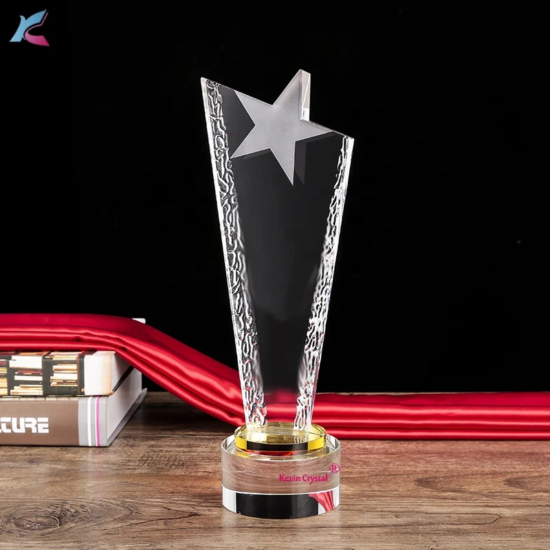 K9 blank custom star trophy glass crystal phoenix trophy