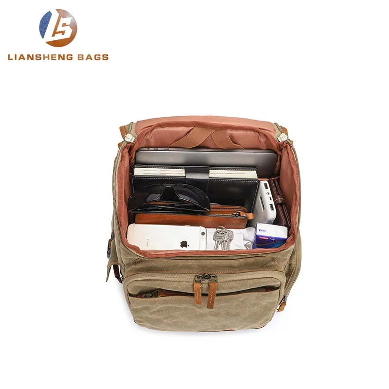 
Outdoor Travel Use Soft Leather DSLR Camera Photography Backpack Bag For Wholesale 