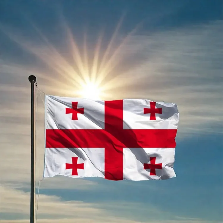 Wholesale Polyester 3x5 FT Georgian National Flag All Country Flag 3x5FT Georgia Flag