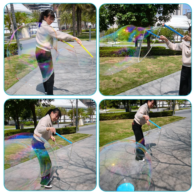 Summer Party Bubble Rope Toys Magic Colourful Bubble Toys For Kids Outdoor Fun