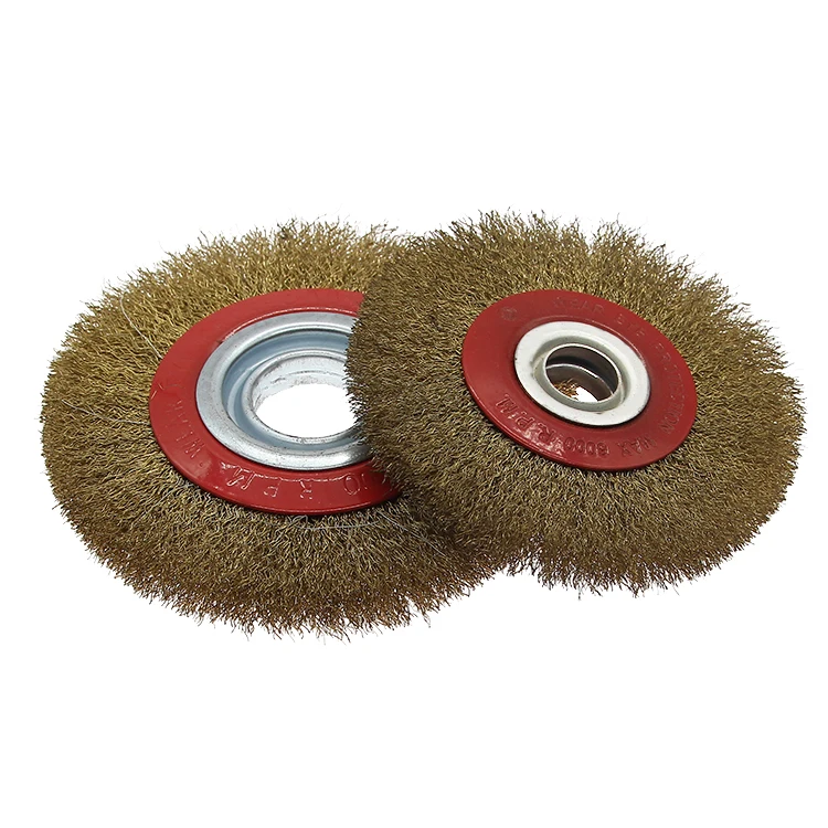 125mm 5 Inch Stainless Steel Wire Wheel gold color dust removing electric tools Part curved wire Brush