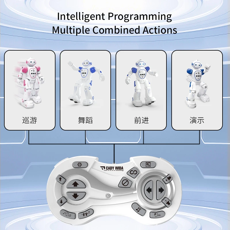 SJY-R21 Smart Educational Robot Singing Dancing Obstacle Avoidance Programmable Gesture Remote Intelligent Control Robot
