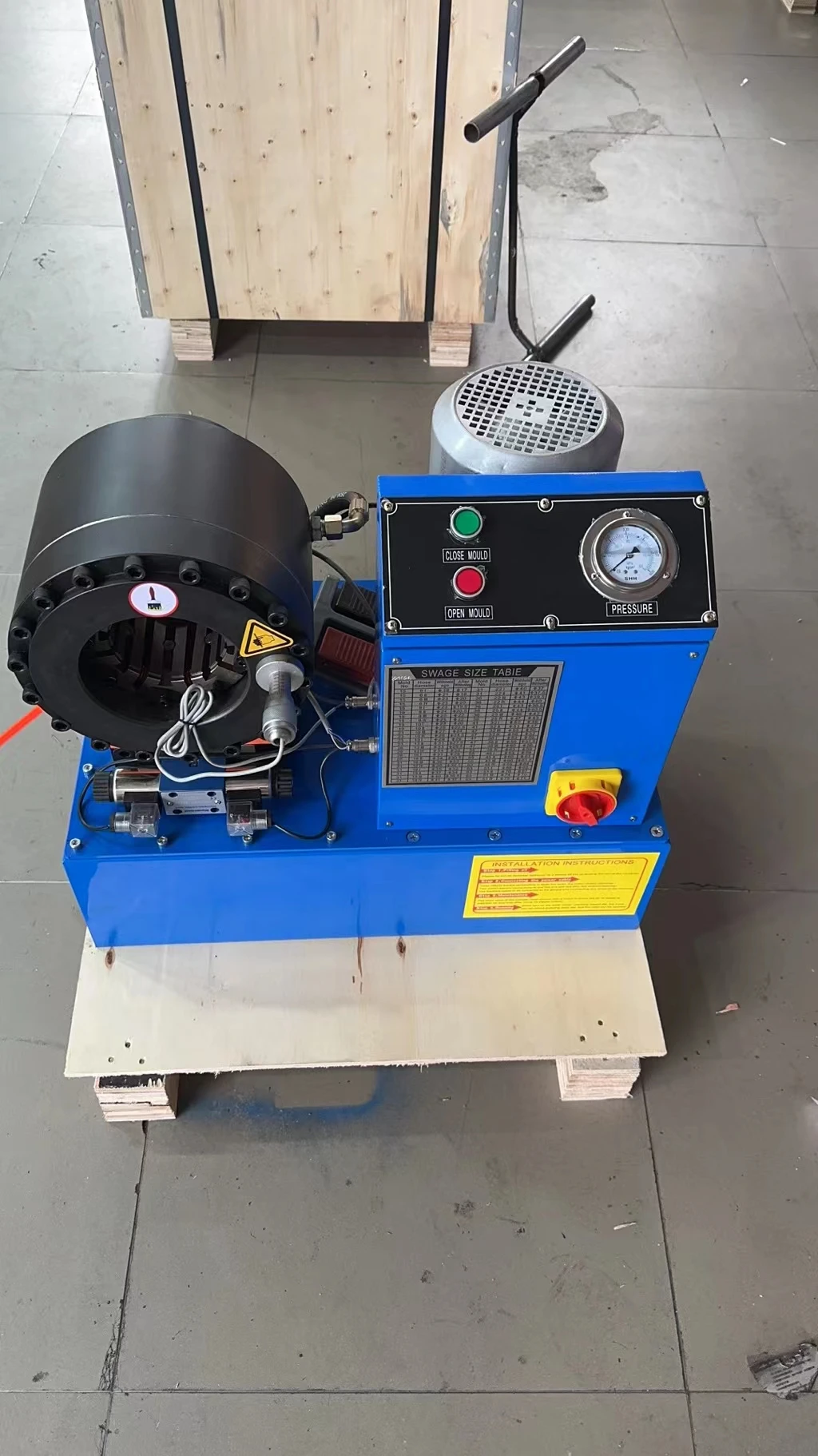 Good Quick speed high efficiency 1/8-1.5' high power hydraulic hose pressing machine P32 brake pipe crimping machine