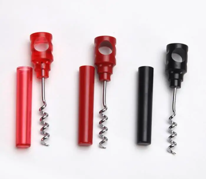 pen shape plastic corkscrew wine opener with multi colors