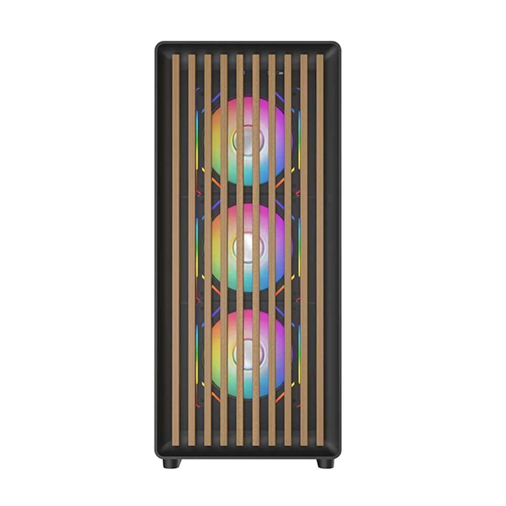 Custom Mid-tower PC Case Front Panel Wooden Gabinete Casing ATX Gaming Computer Case Towers For Desktop