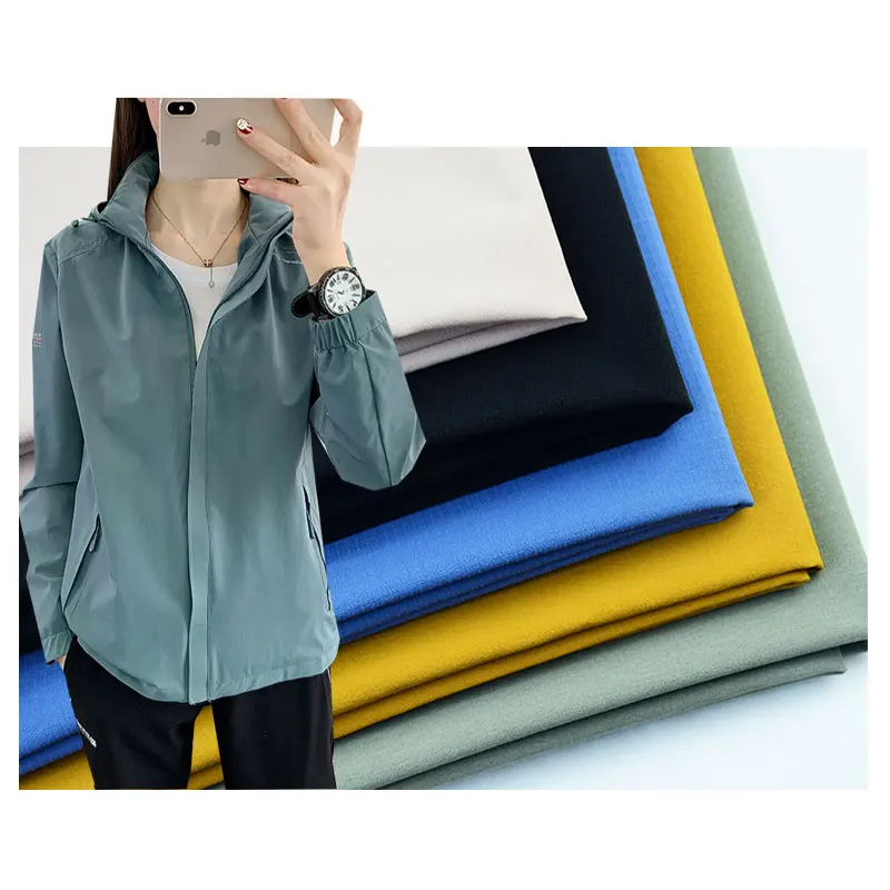 Breathable Recycled Nylon Spandex Fabric Woven Polyamide 4 Way Stretch Fabric For Pants Jacket Outdoor Clothing