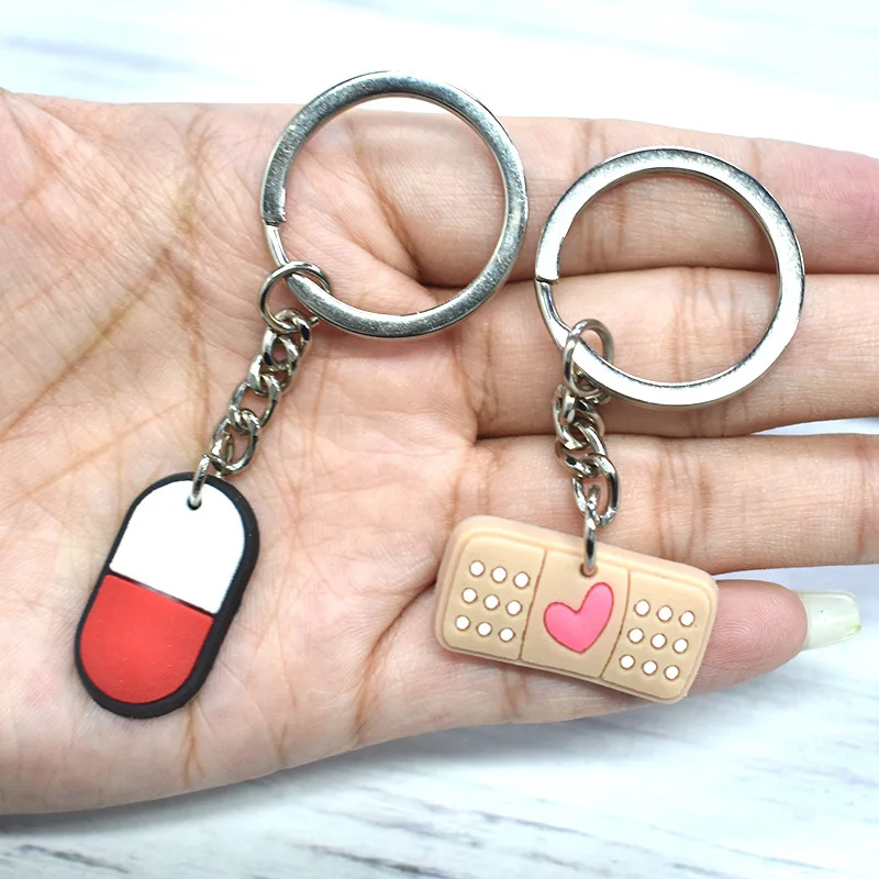 Xun Xin Cartoon PVC Soft keychain Creative Keychain Accessories Schoolbag Decoration Pendant Cute Gift