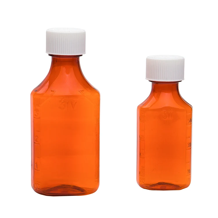 4 OZ Oval RX Bottles with CR Caps Medicine Liquid Bottle Child-Resistant Oval Bottle