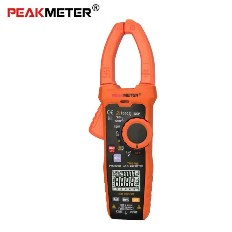  Цифровой мультиметр PEAKMETER PM2028B 1000A измеритель тока сопротивления частоты емкости
