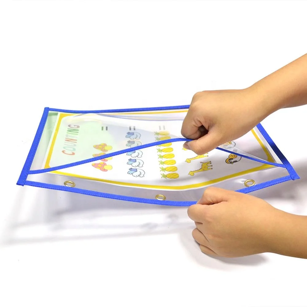 A4 Dry Erase File Folder open on the side  5pcs one set  Pocket Charts