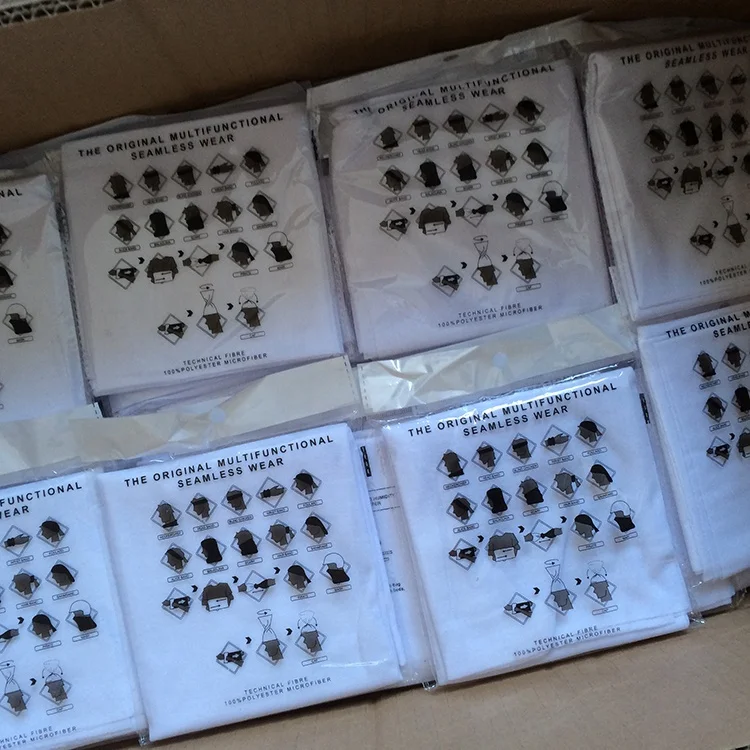 100% polyester blank white bandana