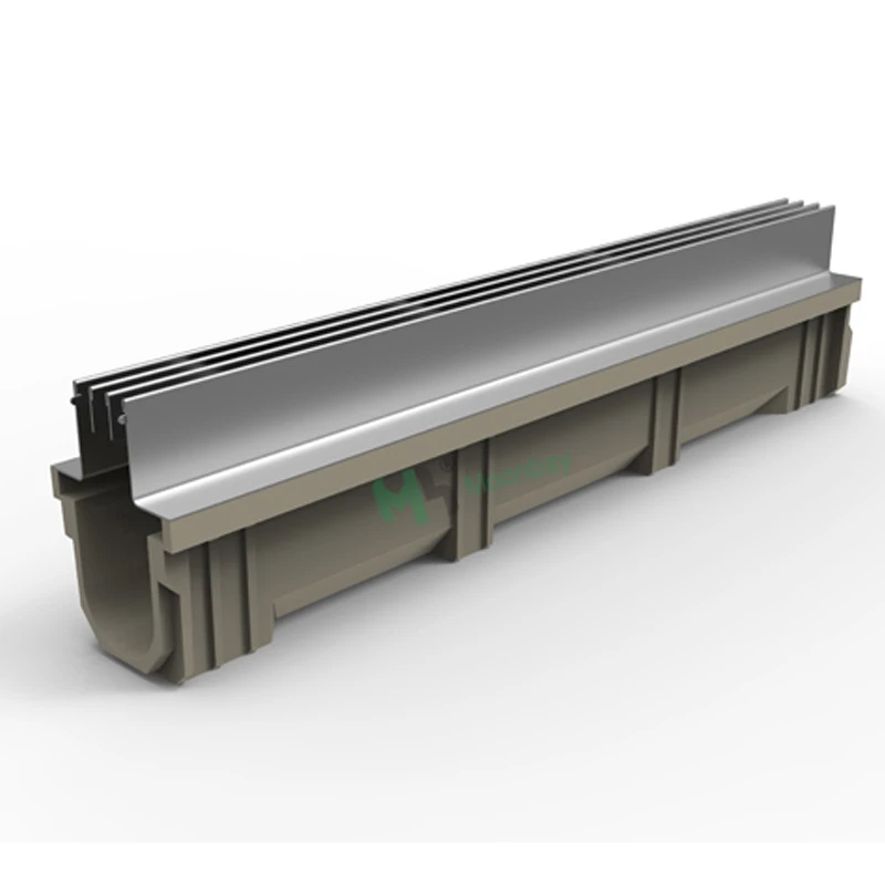 Heavy duty plastic sink water drainage u channel drain system