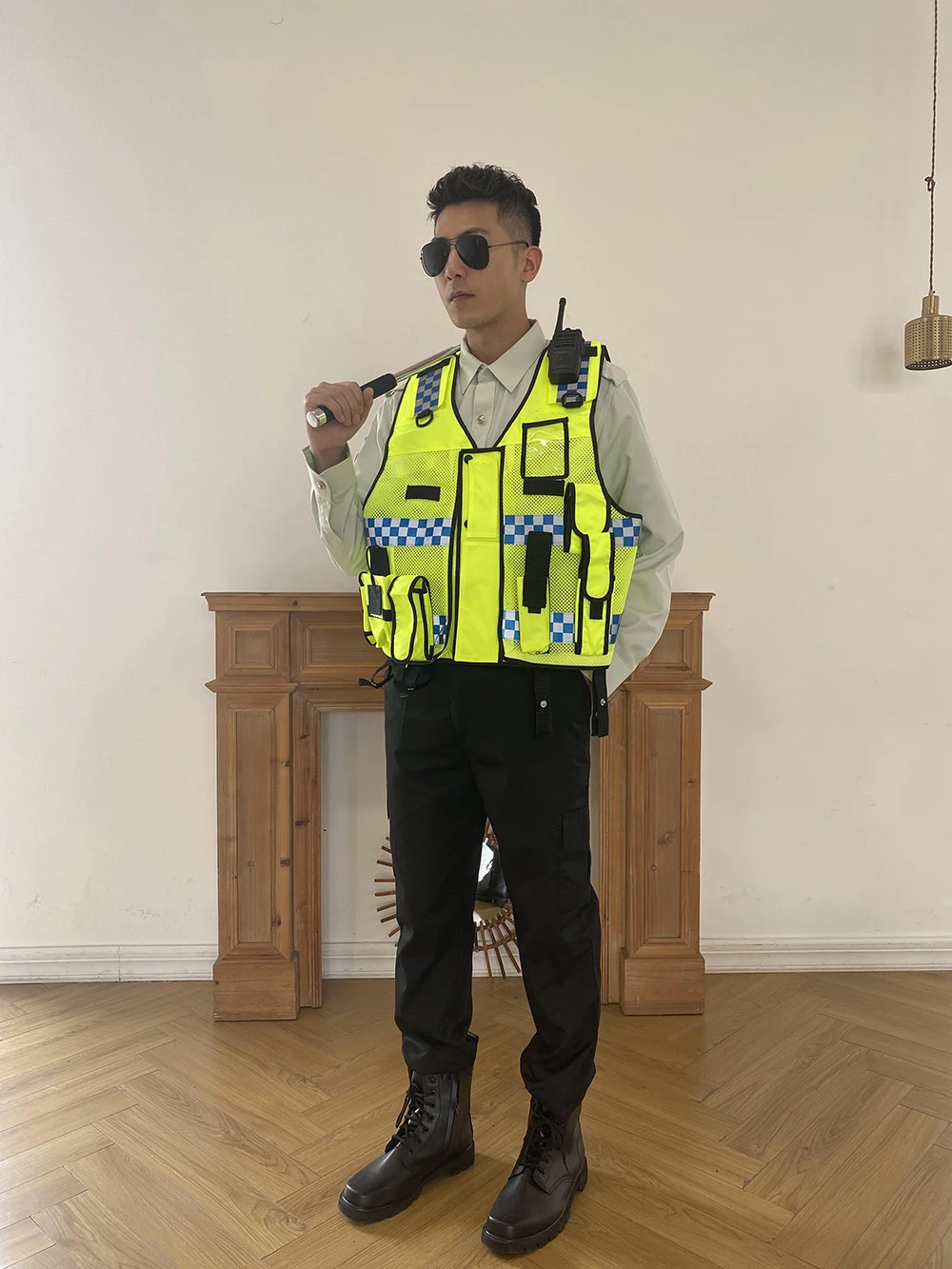 Oem Men Security Vest Custom Yellow Security Guard Uniforms Design Security Guard Uniforms Samples Adults Winter for Guard