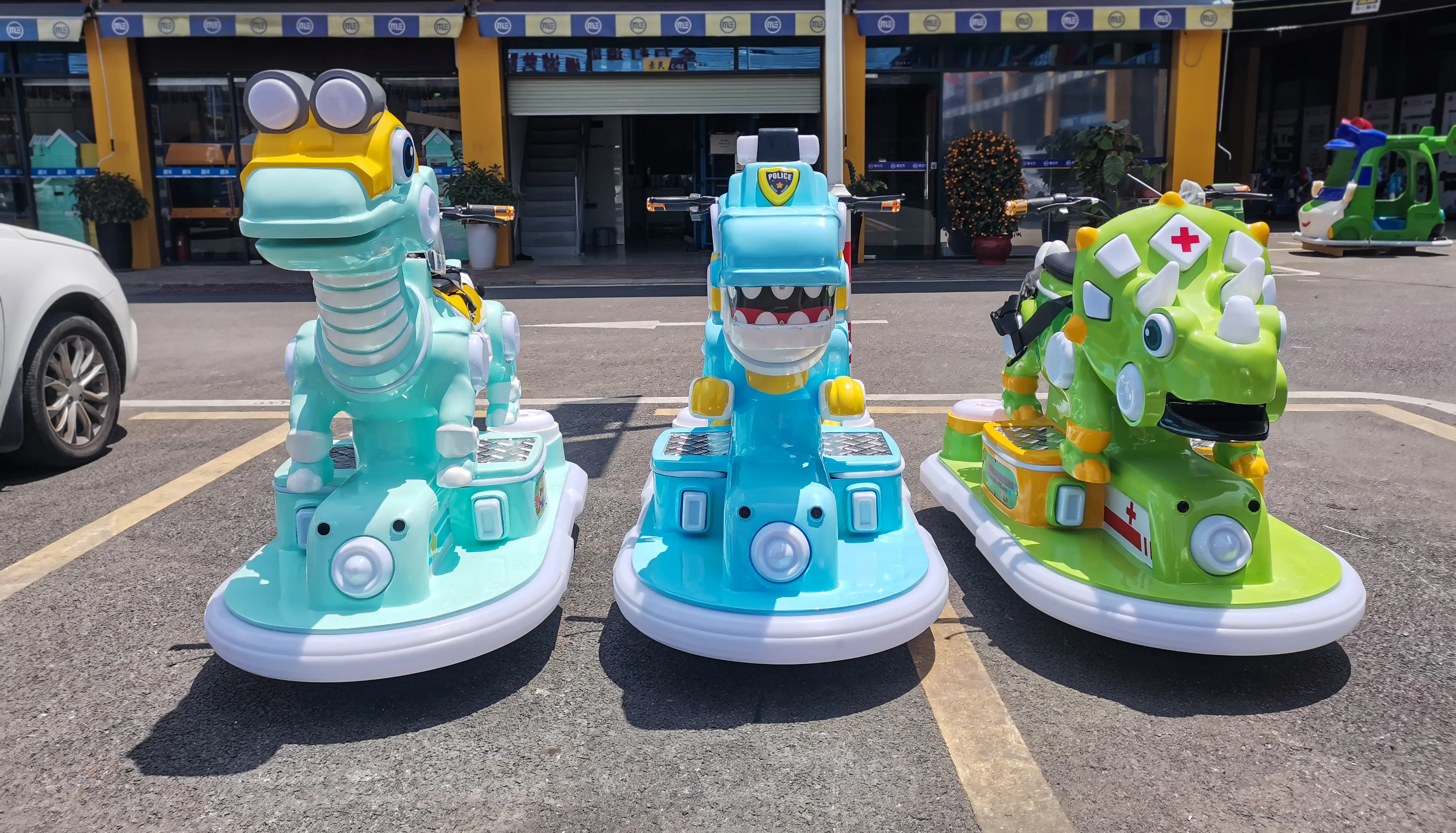 In Stock T-Rex Colorful Led Light Children Bumper Cars Children Electric Bumper Car Kids For Shopping Mall