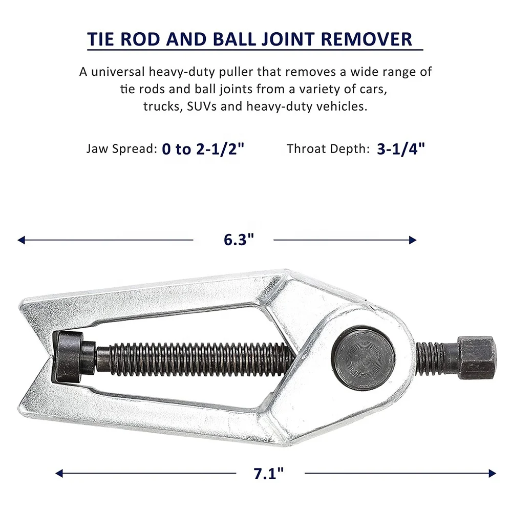 5pc Ball Joint Separator, Pitman Arm Puller, Tie Rod End Tool Set for Front End Service, Splitter Removal Kit