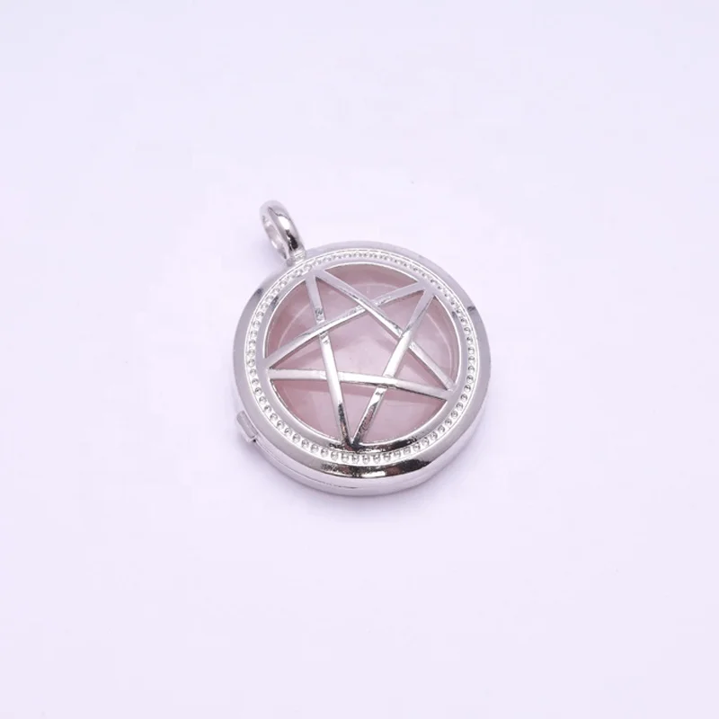 For Sale Healing High Quality Quartz Rough Gemstone Stone Women Necklace Charm Natural Five Pointed Star Crystal Pendant