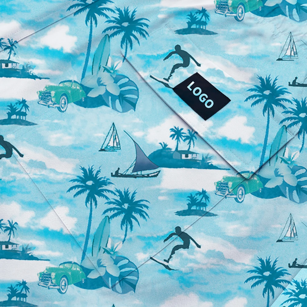 wholesale men swim trunk custom polyester 5 inch inseam summer shorts men swim trunks for adults beach shorts for men