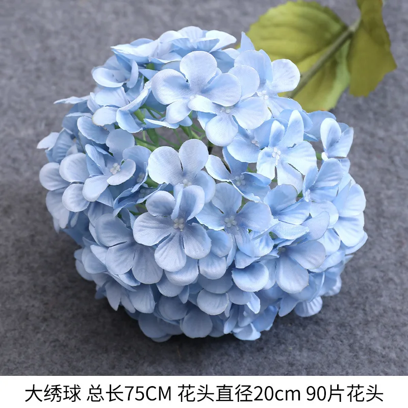 Wholesale Decorative Flowers And Plants Real Touch Preserved Dried Hydrangea With Stem For Wedding Decoration Home Decor