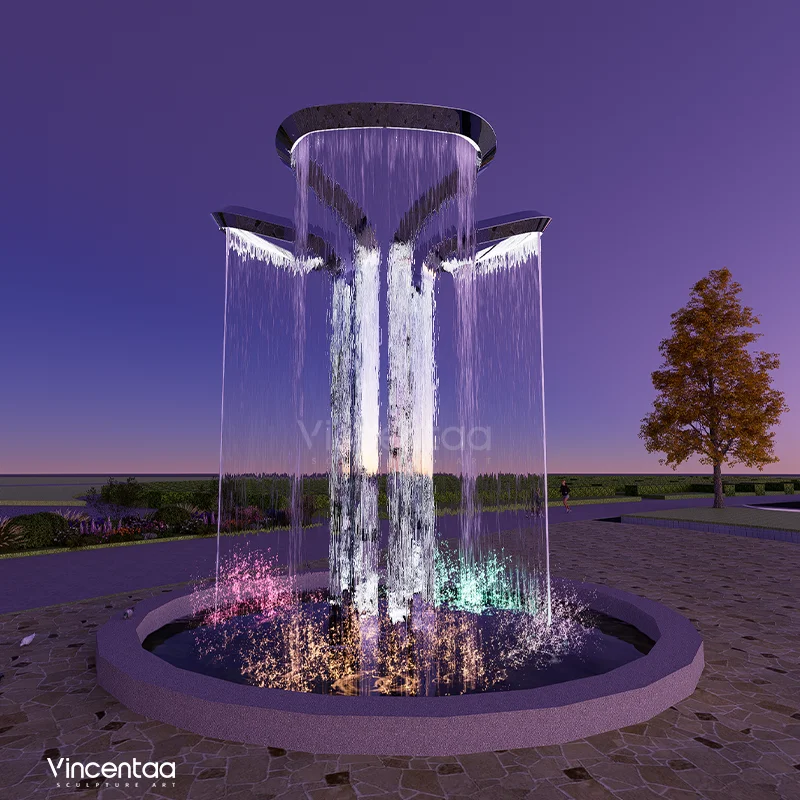 Vincentaa Modern Park Art Sculptures Decorated With Large Stainless Steel Metal