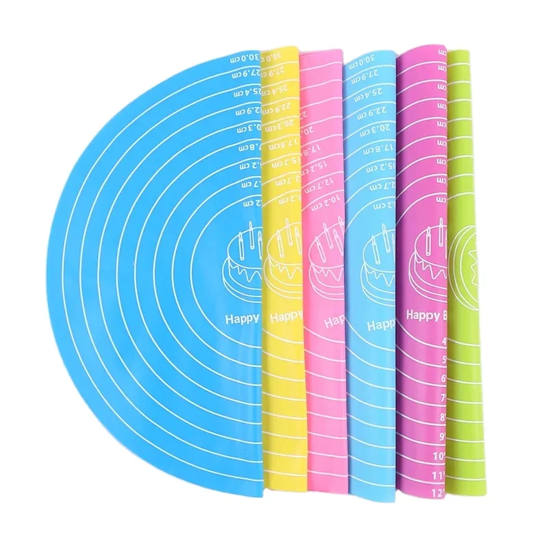 Silicone Kneading pad Baking Mat Non-Stick Pizza Bread Kneading Pad With Scale For Rolling Dough Pizza Bakeware Tools