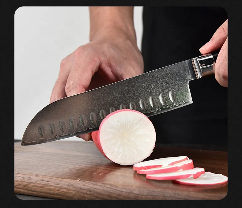Рукоятка из дамасской стали G10 поварской Чоппер универсальный нож для очистки овощей кухонные Дамасские Ножи
