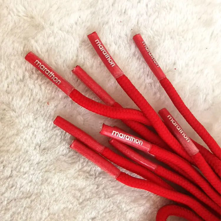 CT005 manufacturer supply heat shrink tips logo print burlap bags drawstring