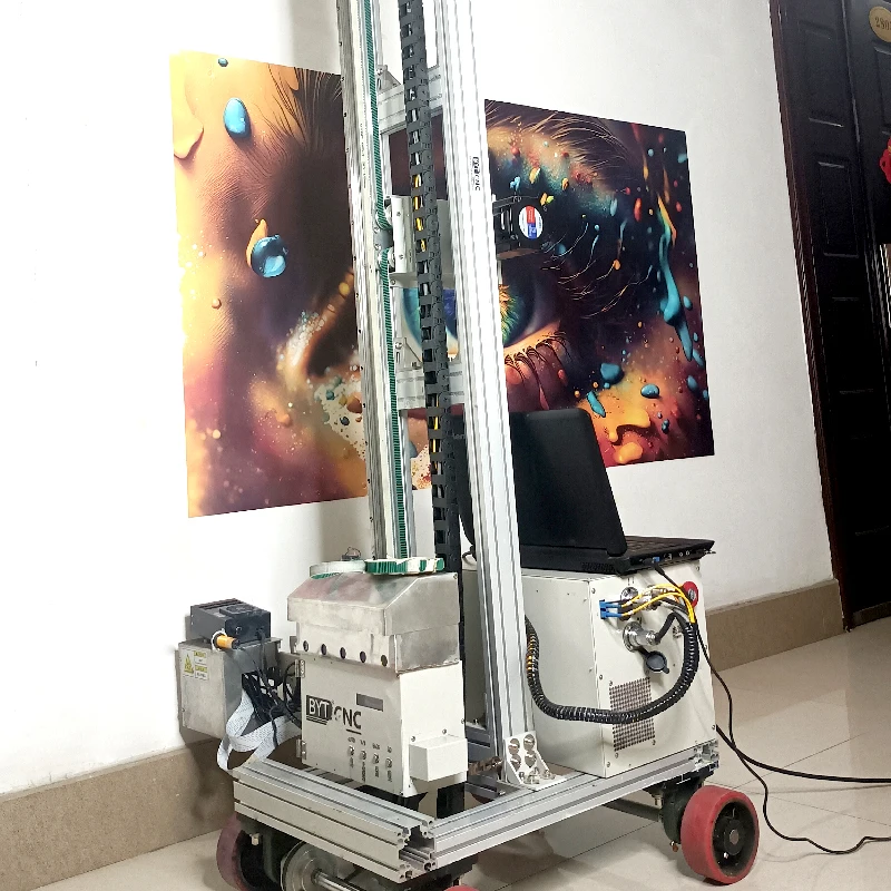 Wall Robot Painting Machine On PVC Sheet  Ceramic Tile Wall Printing Machine Vertical 3D Wall Printer