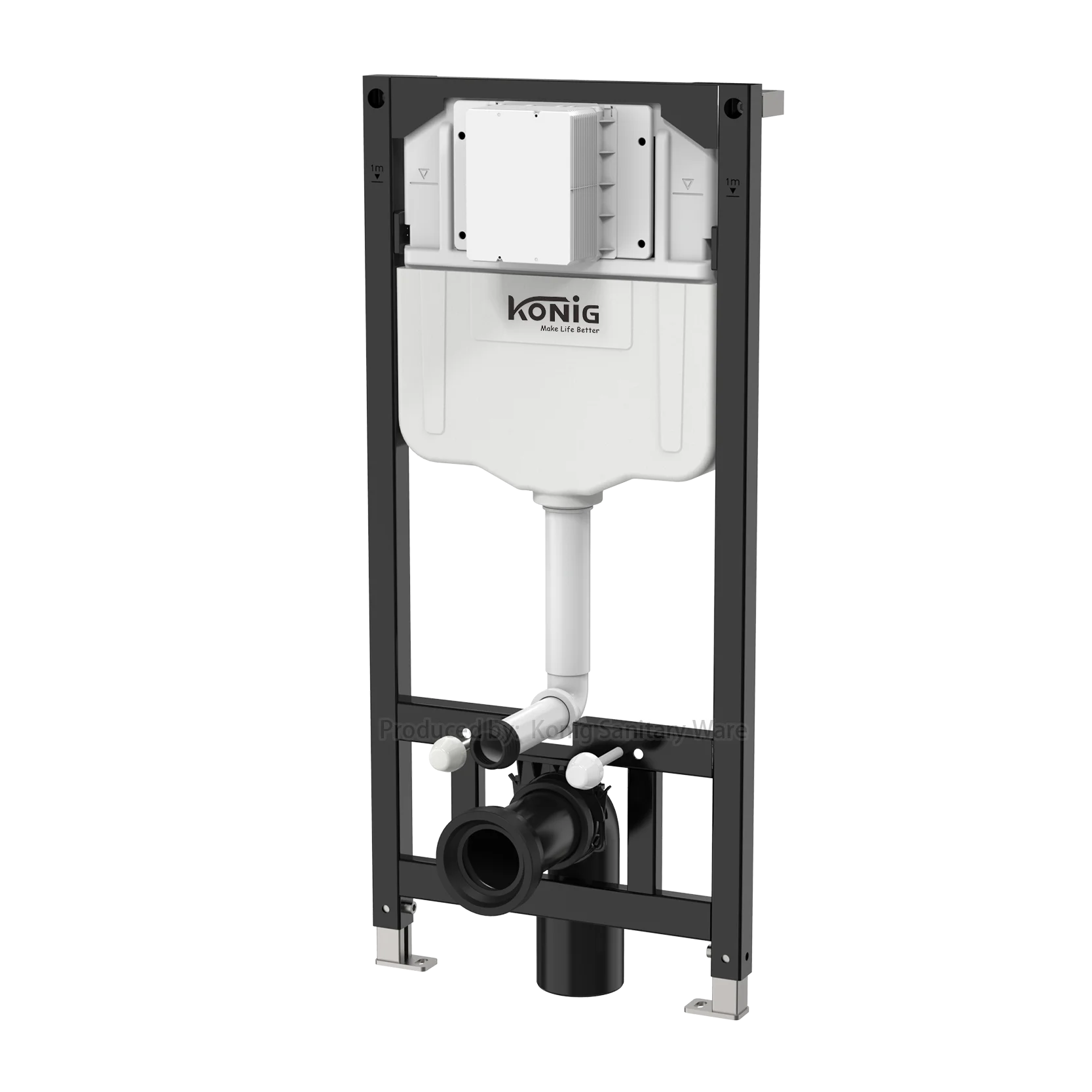 Bathroom Wall Hung Toilet Hidden Dual Flush Cistern Concealed Water Tank With Frame