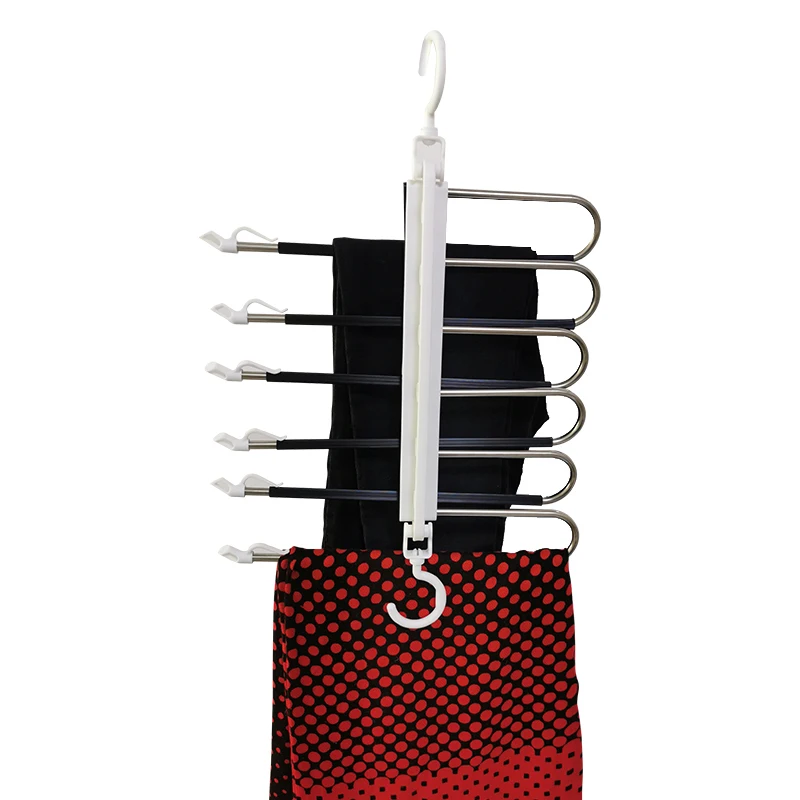 New six-layer multilayer multifunctional hanger Space Saving Pants hang clothes