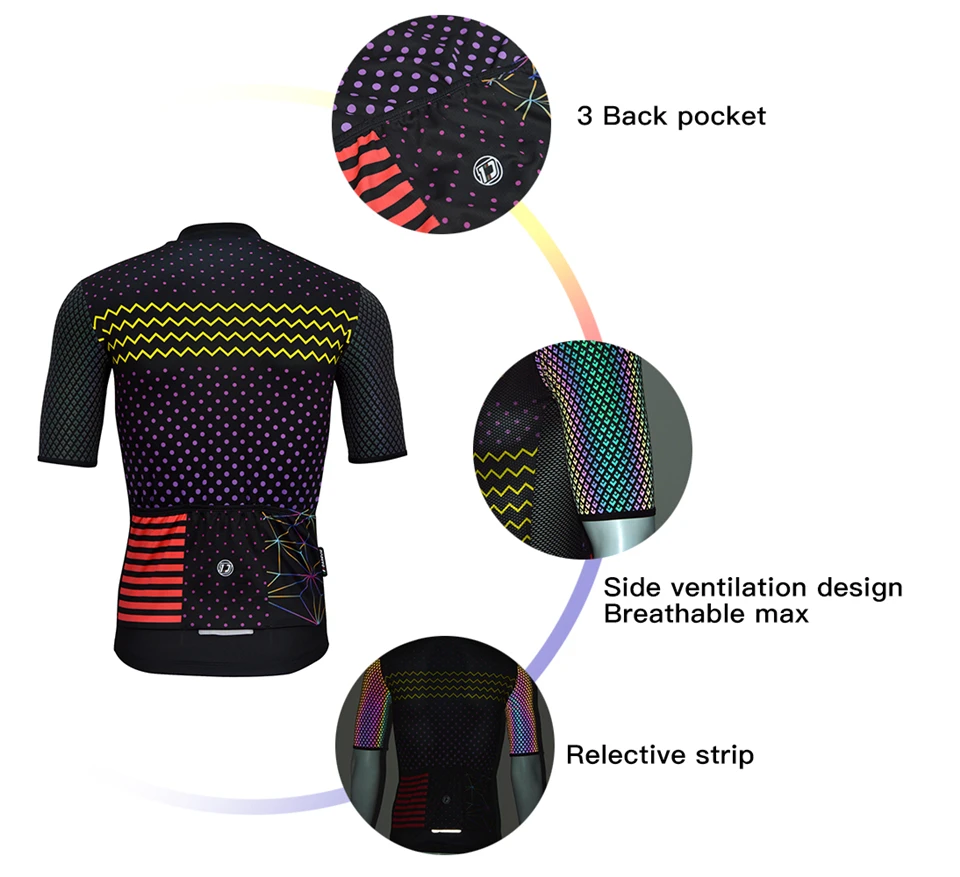 Darevie Reflective Sleeves MTB Manufacturer Safety Design Bicycle Jersey Cycling Men