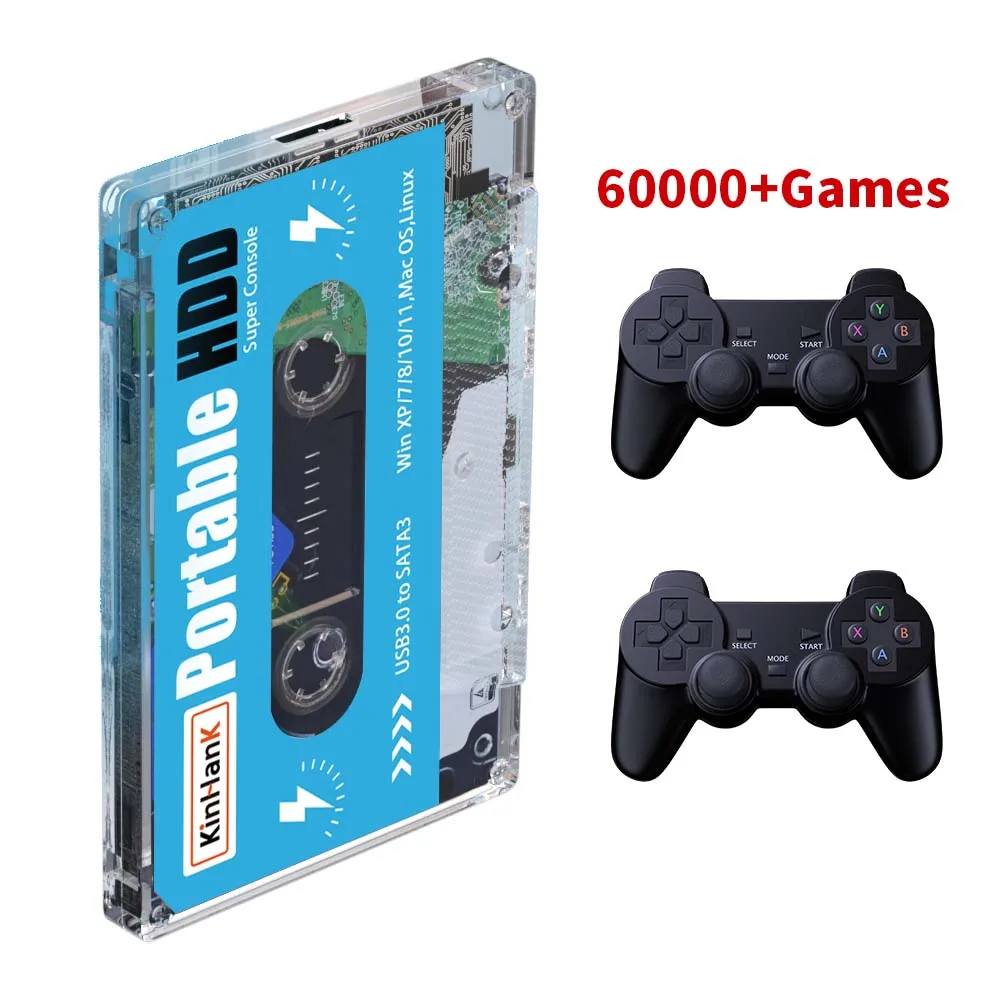 Newest 500G Gaming Hard Drive Super Console For Laptop/Pc Base Retro Arcade Game 500G HDD Portable External Hard Drive Disk