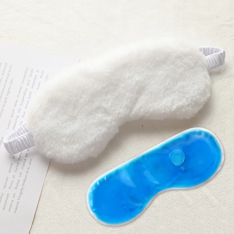 Cute Fur Breathable Sleeping Blackout Blindfold Soft Masks Health Eye Cover Plush Fluffy Lovely Sleep Eye Mask
